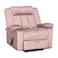 In House Velvet Rocking &amp; Rotating Recliner Chair - Light Pink - AB05