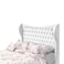 In House Lisbon Velvet Bed Frame - Single - 200x90 cm - White