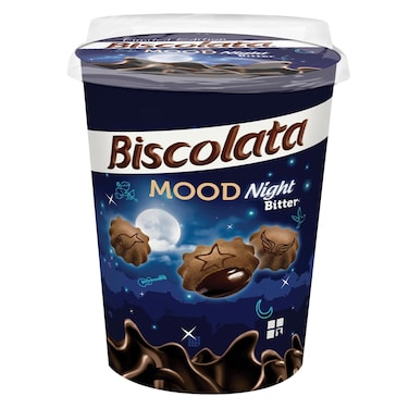Biscolata Mood Night Bitter Dark Chocolate Cookies 125g