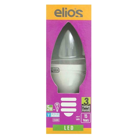Elios LED Candle- 5 Watt- 6 Pieces -  Milky Warm