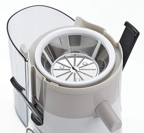 Black &amp; Decker 250W Juicer Extractor With Large Feeding Chute, White/Grey - Je250-B5, 2 Years Warranty