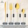 Life Smile 24 Pieces Cutlery Set Service for 6 person,Pure Stainless Steel Flatware Set,Mirror Polished Cutlery Utensil Set Include Spoon/Fork/Knife/Tea Spoon(GOLD GRADIENT)