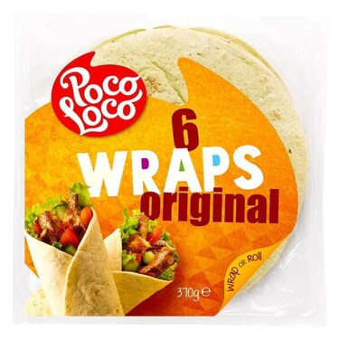 Poco Loco Wheat Flour Tortillas Wrap And Roll 370gR 6 Pieces