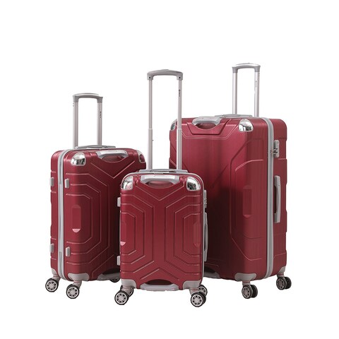 STARLIFE 3 Piece ABS Hard side Trolley Luggage Set Spinner Wheels with Number Lock 20/24/30 Inch