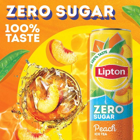 Lipton Zero Sugar Peach Iced Tea 320ml Pack of 6