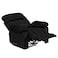 In House Velvet Rocking &amp; Rotating Recliner Chair - Black - NZ60