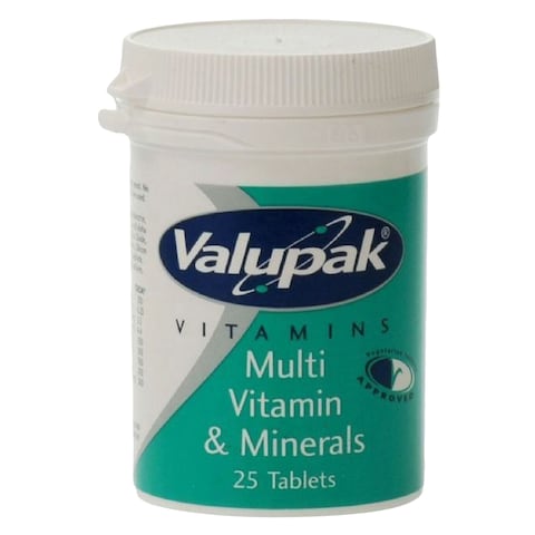 Valupak Multi Vitamin And Mineral Tablets 25 Pieces