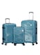 Biggdesign 3 Piece Moods Up Luggage Set With Spinner Wheels Steel Blue