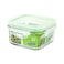 Glasslock Square Food Container Clear/Green 490ml