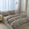 Luna Home King Size 6 pieces, duvet cover set, plum blossom branch flower design.