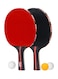 Generic Solid Wood Tennis Rackets Ping Pong Paddle Set