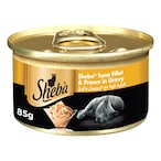 Buy Sheba Cat Food Tuna Filets  Prawn, 85g Can in UAE