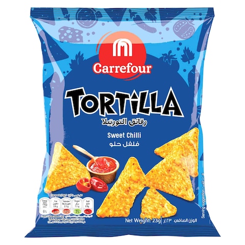 Carrefour Sweet Chilli Tortilla Chips 23g