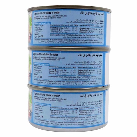 Carrefour Yellowfin Tuna Flakes For Sandwich In Water 170g x Pack of 3