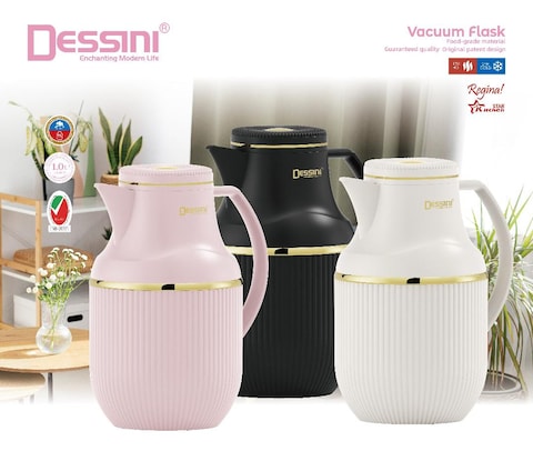 Dessini Tea &amp; Coffee Vacuum Flask 1L DK105 Black/Gold