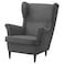 In House Chair King Velvet With Two Wings - Dark Gray - E3