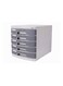 Generic 5-Piece Drawer Cabinet With Lock Grey/White