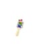 Generic Wooden Rainbow Musical Instrument Handle Jingle Bell Rattle Shaker Stick Toys