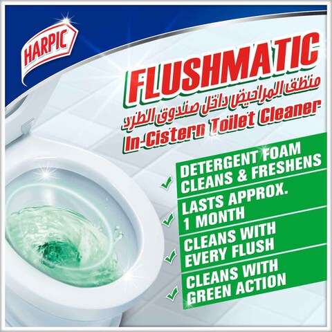 Harpic Flushmatic Jasmine In-Cistern Toilet Cleaner, 50g (Pack of 3)