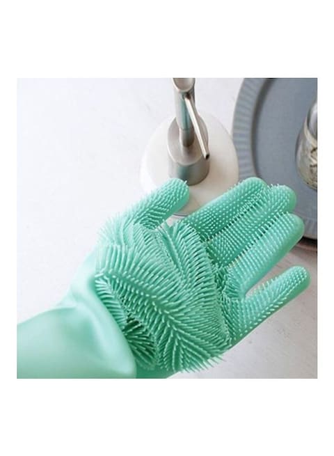 Generic Reusable Silicone Gloves Green