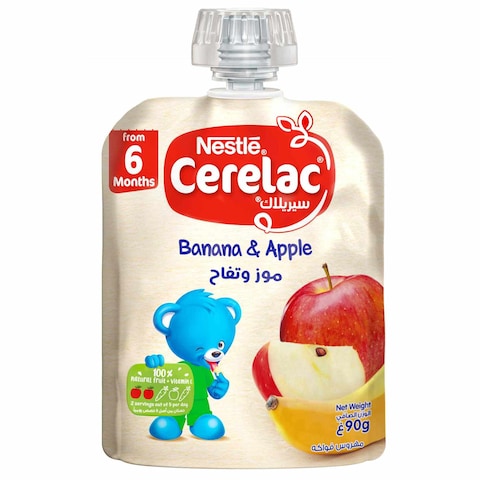 Nestle Cerelac Fruits Puree Pouch Banana Apple 90g