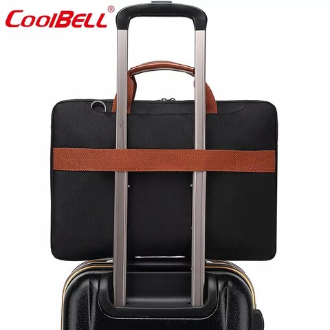 Waterproof Nylon Laptop Briefcase Black 15 inch Laptop Shoulder Messenger Bag For Men CB2118