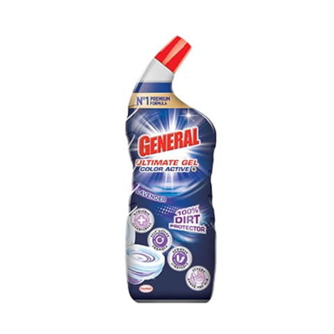 General Toilet Cleaner - Ultimate gel color active 100% Dirt protector- Lavender 750ml
