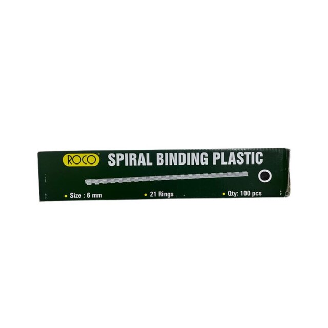Buy Roco Spiral Binding Plastic 6mm Pack Of 100 Pcs, Black Online ...