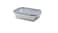 Food container with lid, rectangular stainless steel/plastic1.0 l