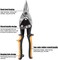 Abbasali Metal Cutting Scissors Multi-Purpose Tin Snips Household Industrial Handheld Cutting Tools Used For 1.2mm/0.05In Cold RolLED Sheet &amp; 0.7mm/0.03In Stainless Steel(Straight Head)