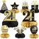 Tevxj 9 Pieces 21st Birthday Decoration Centerpieces For Tables Decorations Cheers To 21 Years Honeycomb Table Topper Men And Women Party Supplies(21st)