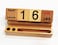 Giftex Wooden Block Perpetual Desktop Calendar, With Pen Holder And Card Holder