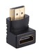 Generic - Right Angle HDMI Male To Female Adapter Black/Gold