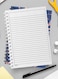 Lowha Spiral Notebook With 60 Sheets And Hard Paper Covers With Blue Abstract Texture Design, For Jotting Notes And Reminders, For Work, University, School
