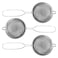 Multiuses Double Mesh Stainless Steel Strainer, Sieve, Sifter, Colander- Pack of 3 (Silver)