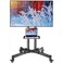 Rolling TV Stand, Mobile TV Stand with Upgraded Wheels For 32-75 Inch LCD LED OLED Flat Screen TVs up to 50 kg, Height Adjustable TV Stand With Laptop Shelf