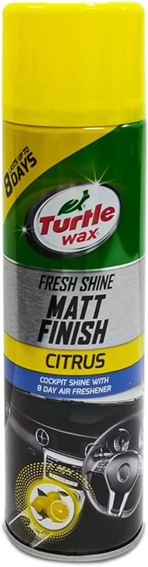 Turtle Wax Fresh Shine Car Cockpit Shine &amp; Air Freshner Scent - 500ml (Citrus)