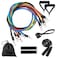 Generic-11pcs Resistance Bands Set Skipping Rope Workout Fintess Exercise Tube Bands Door Anchor Ankle Straps Cushioned Handles with Carry Bags for Home Gym Travel