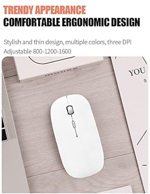 Generic 2.4 Ghz 2.4G Wireless Optical Mouse Mice USB Receiver For Laptop PC White New