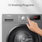 Hisense 8Kg Front Loading Washing Machine, 1200 RPM, Silver, WFPV8012EMT, 1-Year Full Warranty (Installation Not Included)