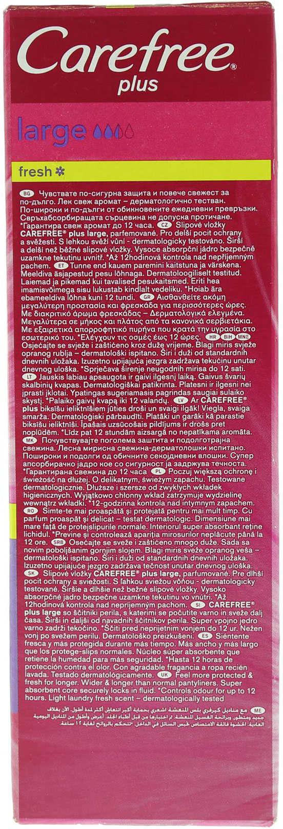 Carefree Plus Large Fresh 20 Pads product thumbnail 2