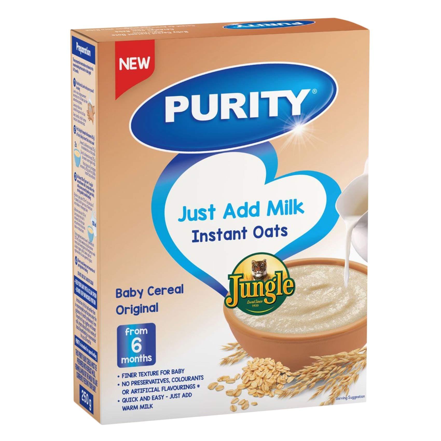 Buy Purity Original Jungle Baby Instant Oats Porridge Months