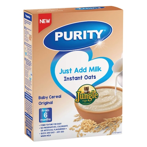 Buy Purity Original Jungle Baby Instant Oats Porridge Months