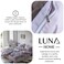 Luna Home-Premium King Size 6 Pieces Korean Reversible Bedding Set, Plain Purple and Light Purple Color.