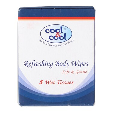 Cool &amp; Cool Refreshing Body Wipes 5 Sheets