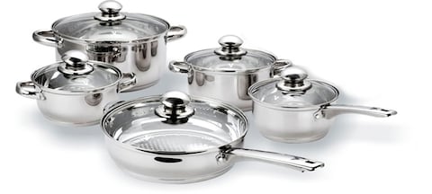 Wilson Stainless Steel Cooking Set With Induction Bottom Silver 12 PCS