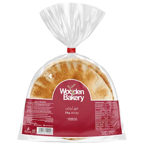 Wooden Bakery Small Pita White Bread 210g