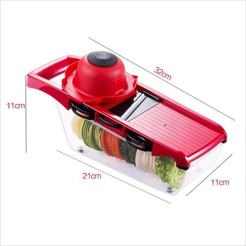 Vegetable Slicer Vegetable Choppers Slicer Dicer, Onion Salad Veggie Chopper Food Cutter Manual Mandoline Slicer, Ribbon and Spiral Slicer with Container, Anti-slip Kitchen Potato Tomato Cutter