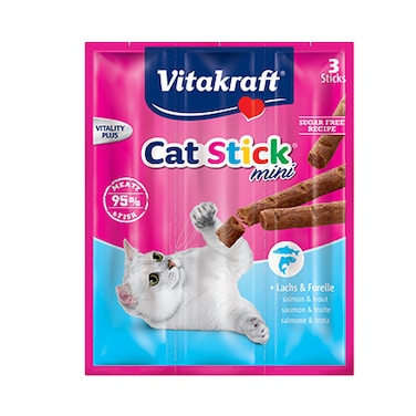 Vitakraft Mini Salmon And Trout Cat Food Stick 18GR