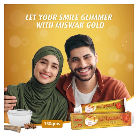 Dabur Miswak Gold Fresh Toothpaste for Strong Teeth - 170 gram